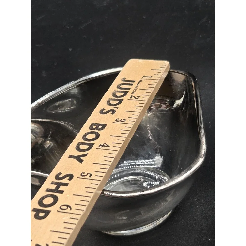 Vintage Silver Rim MCM Mid Century Bowl Snacks Nuts Dips 5